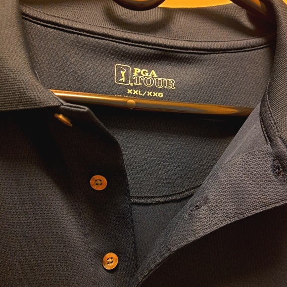 Men's PGA TOUR polo SHIRT navy blue - Picture 2 of 4